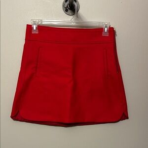 J. Crew Vibrant Red Wool Skirt